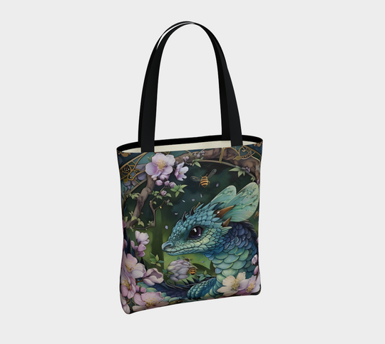 Blue Darter Dragon Tote Bag