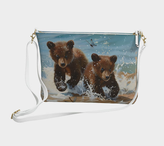 Bear Cubs Splash  -  Vegan Leather Purse