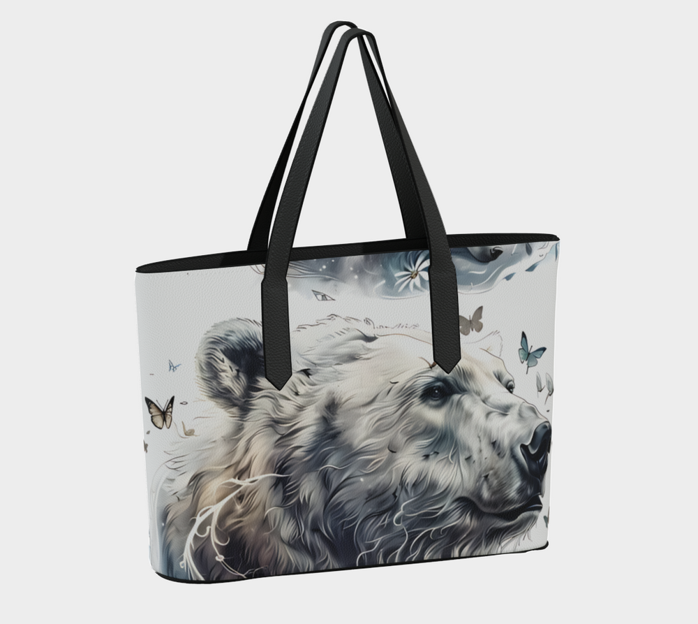 Fat of the Sea - Bear Den & Butterflies - Vegan Leather Tote Bag