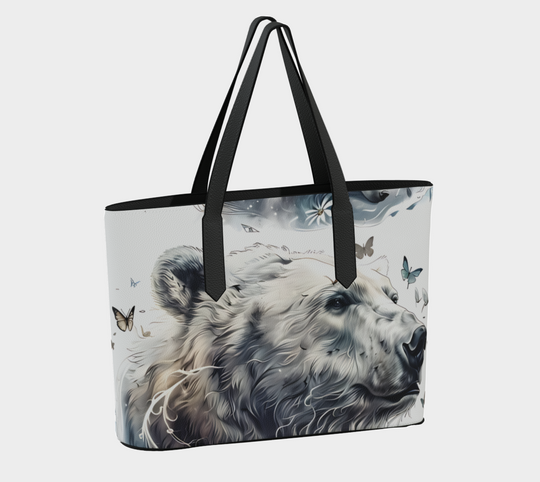 Fat of the Sea - Bear Den & Butterflies - Vegan Leather Tote Bag