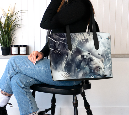 Fat of the Sea - Bear Den & Butterflies - Vegan Leather Tote Bag