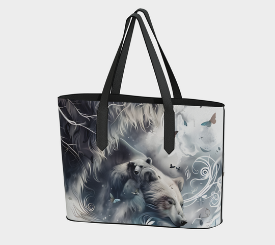 Fat of the Sea - Bear Den & Butterflies - Vegan Leather Tote Bag