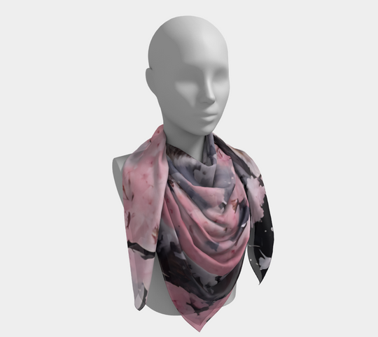 Cherry Blossom Fox - Square Scarf