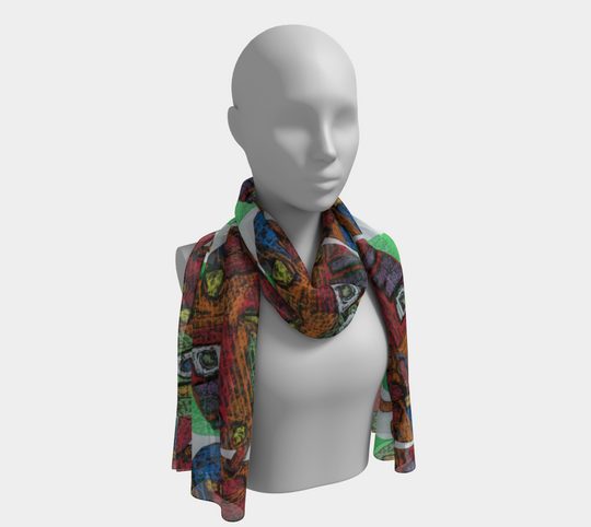 Mardi Gra Mask 2 - Long Scarf