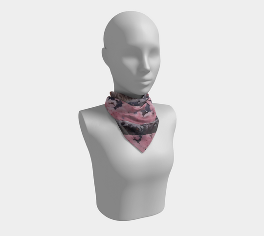 Cherry Blossom Fox - Square Scarf