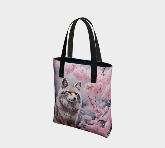 Cherry Blossom Fox 1 - Tote