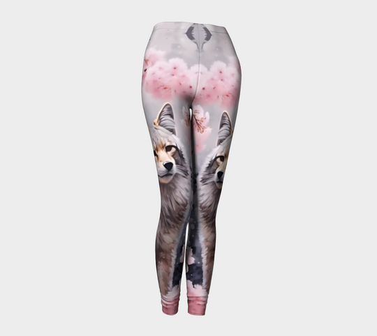 Cherry Blossom Fox 1 -  Yoga leggings