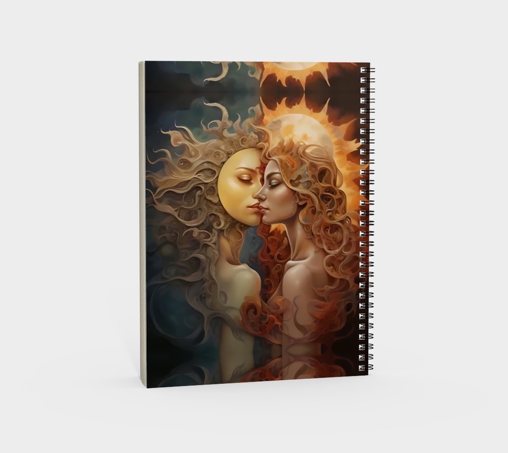 Women of Sun and Moon - Spiral Notebook