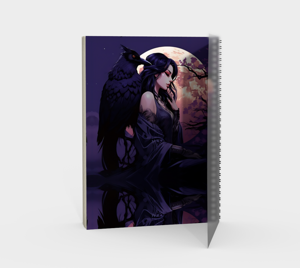 Raven Moon - Spiral Notebook