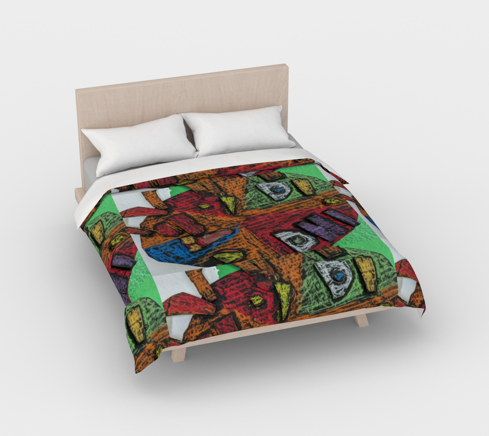 Mardi Gra Mask - Duvet Cover