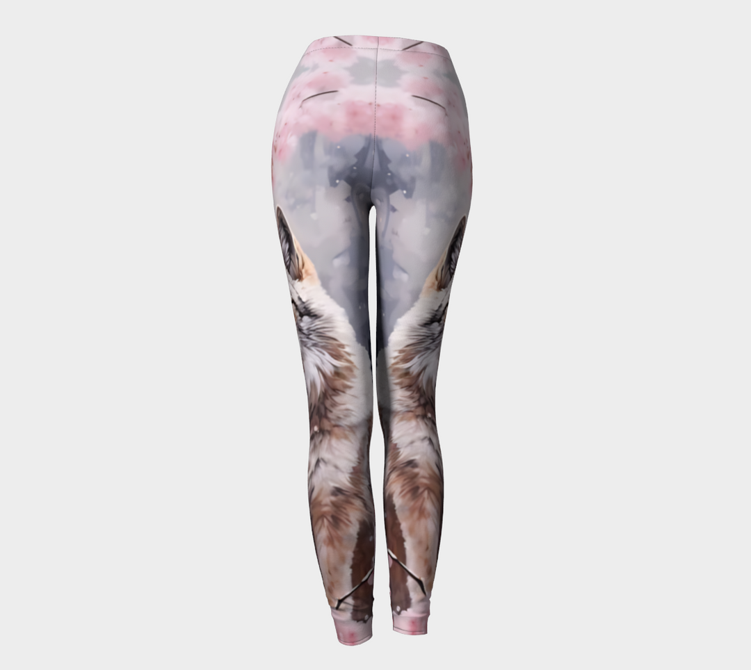 Cherry Blossom Fox 1 -  Yoga leggings