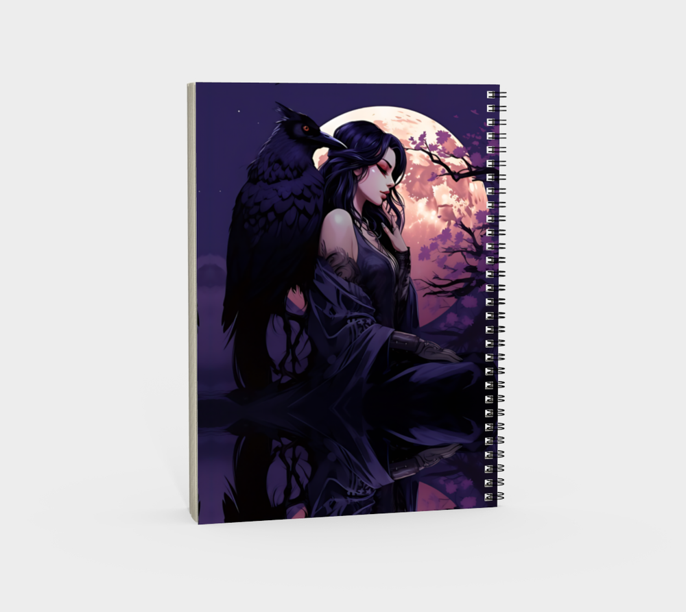 Raven Moon - Spiral Notebook