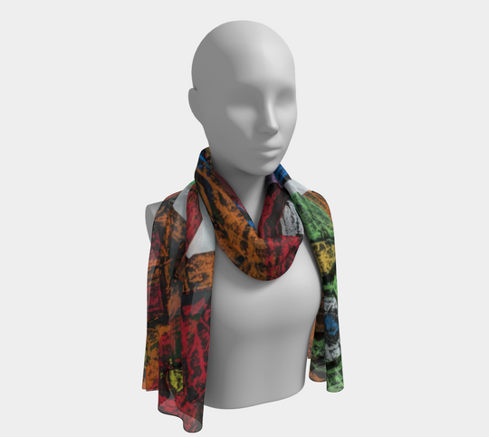 Mardi Gra Mask - Long Scarf