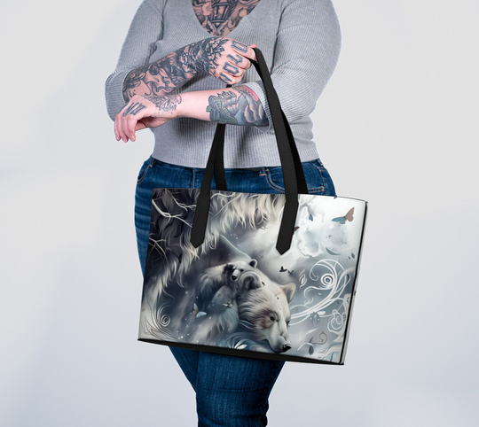 Fat of the Sea - Bear Den & Butterflies - Vegan Leather Tote Bag