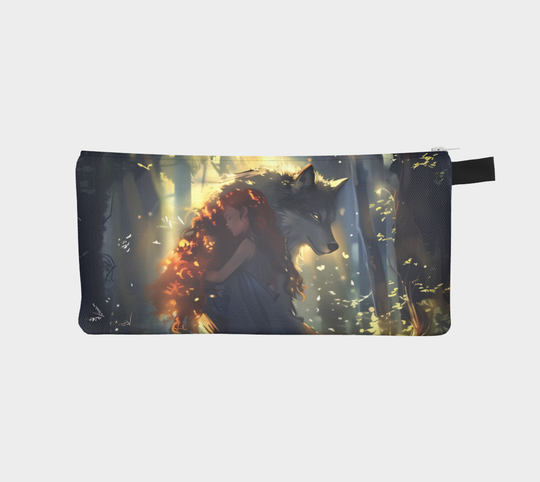 Dire Wolf Child Embrace Pencil Case