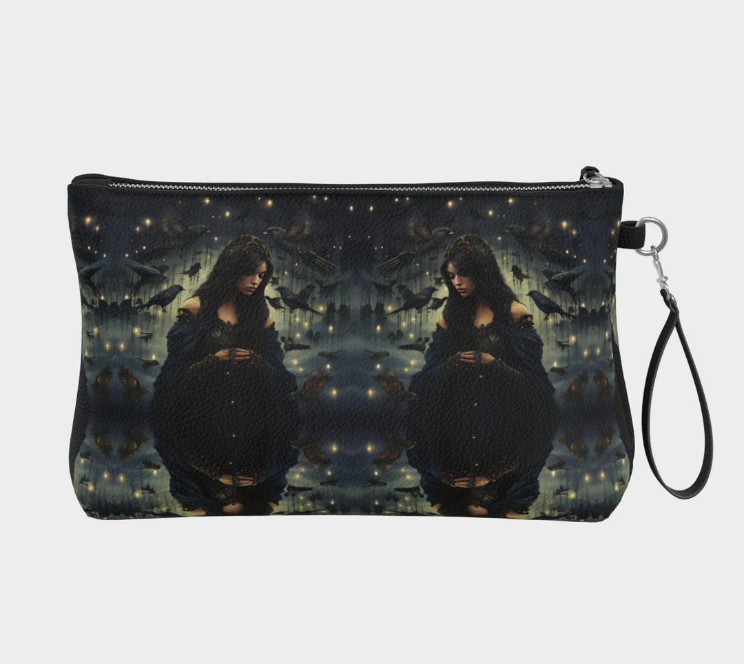 Birds of My Heart Reflection- Vegan Leather Makeup Bag