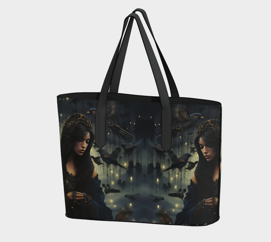 Fat of the Sea - Birds of My Heart - Vegan Leather Tote Bag