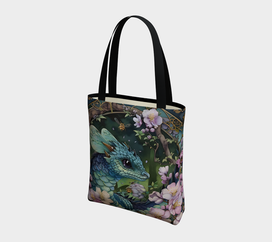 Blue Darter Dragon Tote Bag