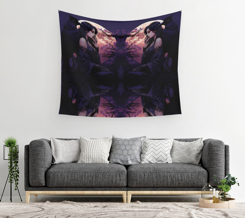 Raven Moon - Wall Tapestry