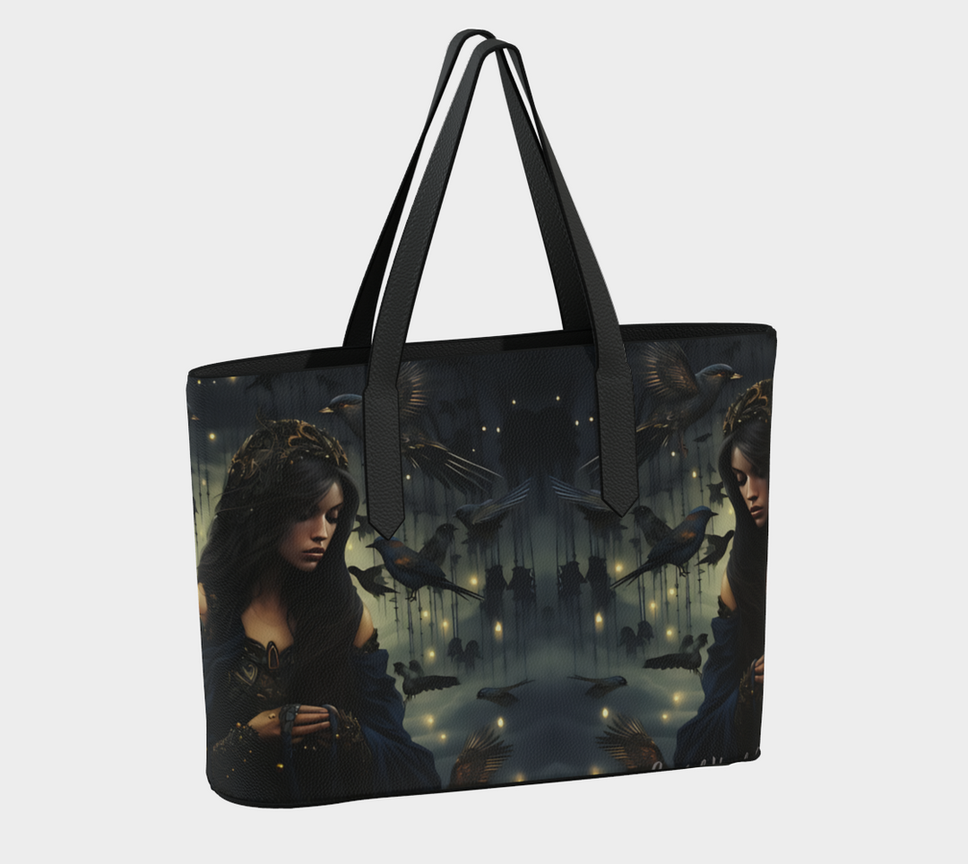 Fat of the Sea - Birds of My Heart - Vegan Leather Tote Bag