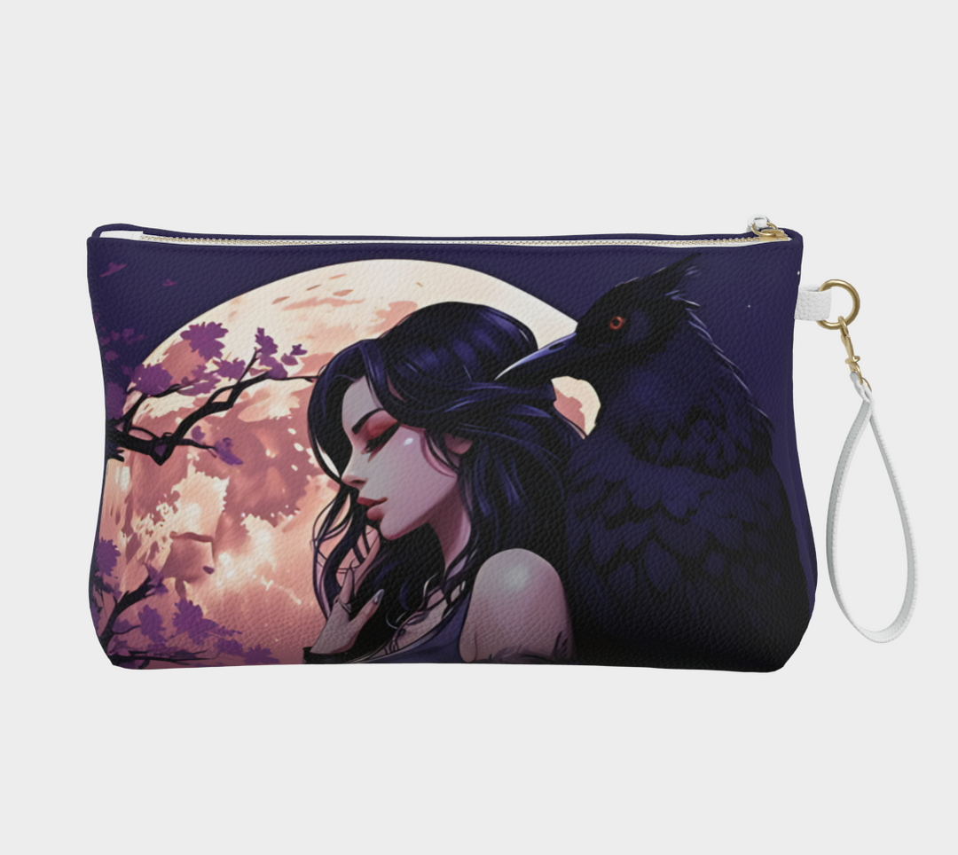 Raven Moon - Vegan Leather Makeup Bag