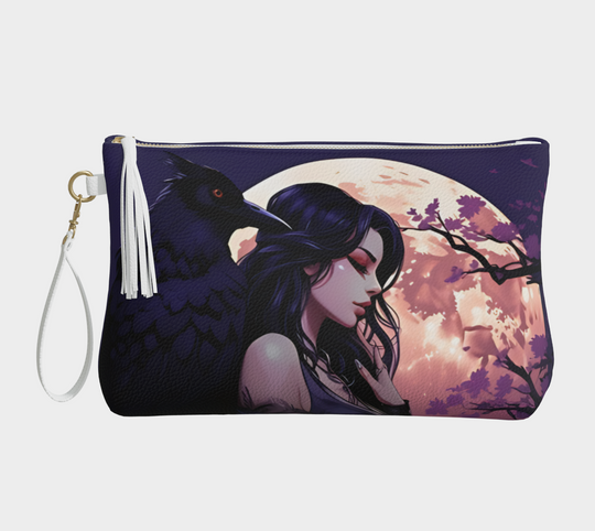 Raven Moon - Vegan Leather Makeup Bag