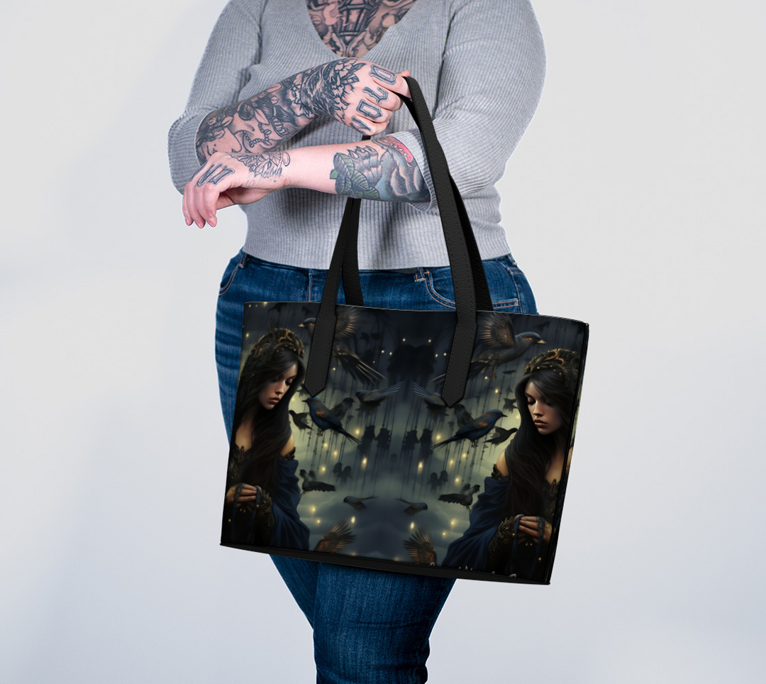 Fat of the Sea - Birds of My Heart - Vegan Leather Tote Bag