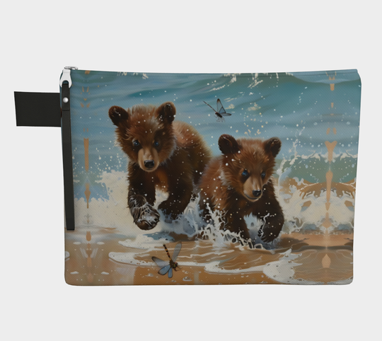 Bear Cubs Splash  -  Zipper Pouch