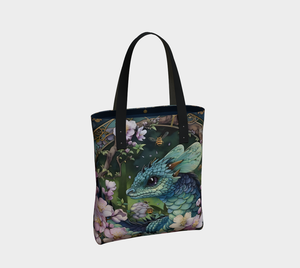 Blue Darter Dragon Tote Bag