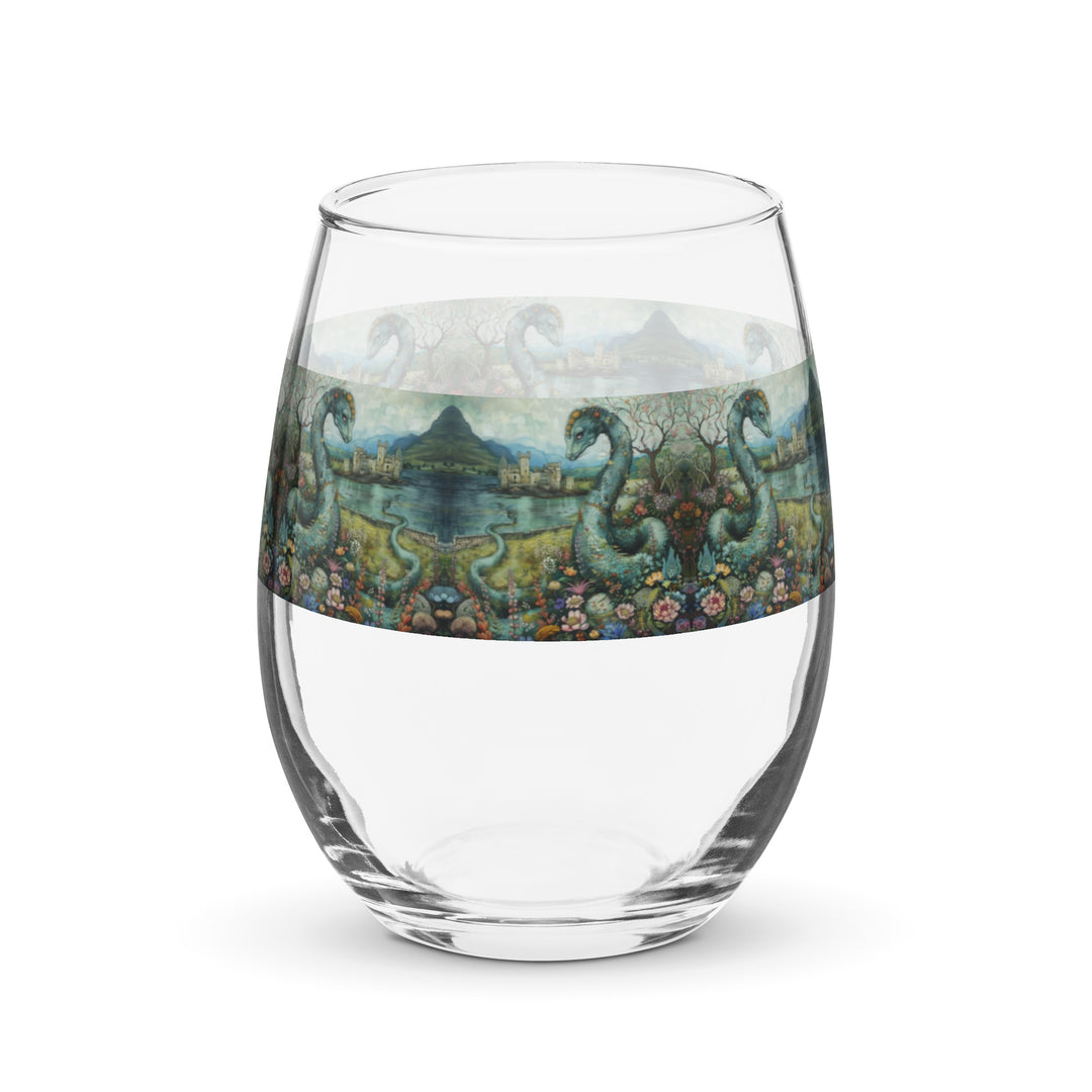 Dreaming of Loch Ness Print Stemless Wine Glass