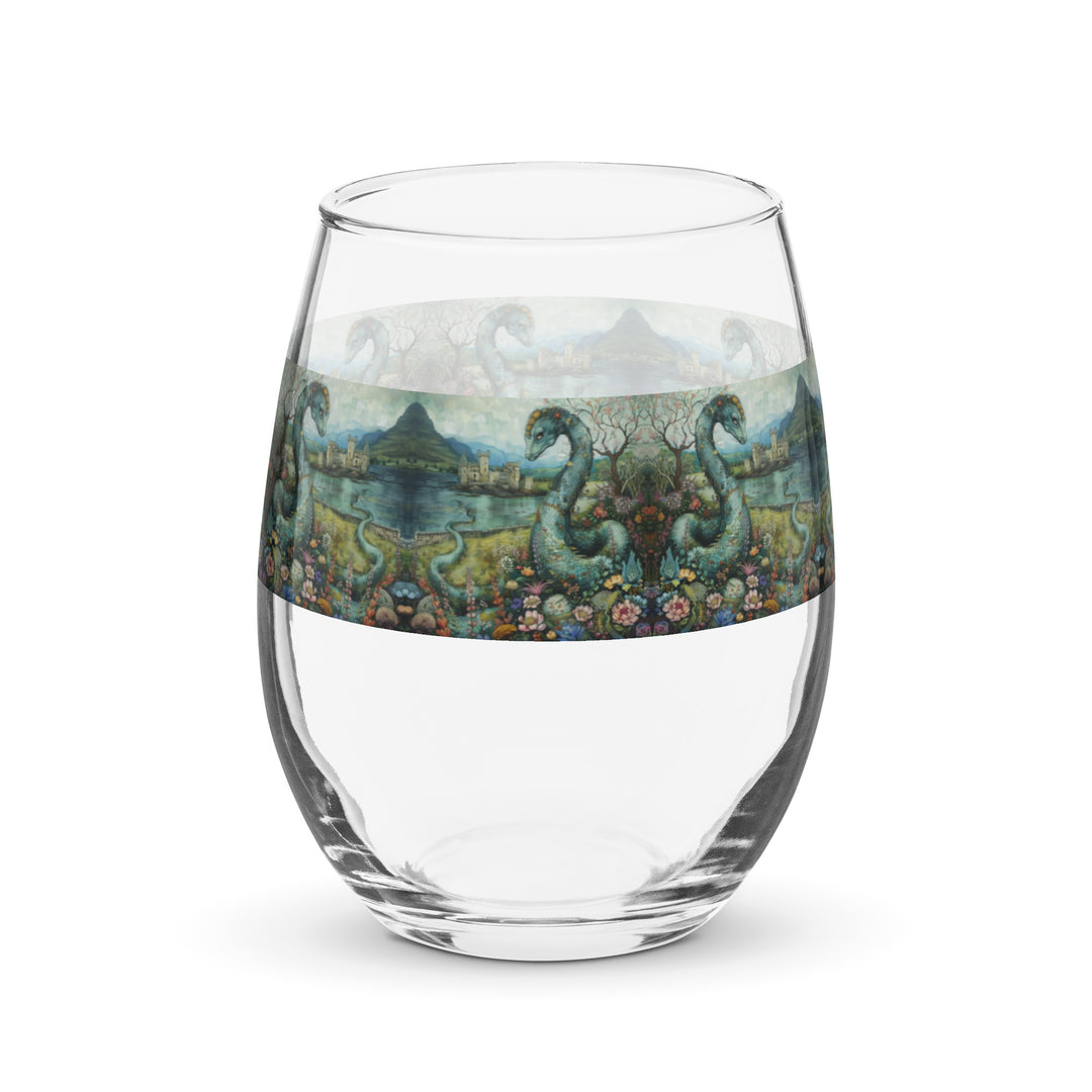 Dreaming of Loch Ness Print Stemless Wine Glass